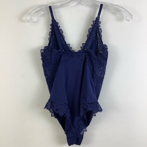NWT Miiyu for Simons Lace Detail Bodysuit in Dark Blue - Picture 6 of 6